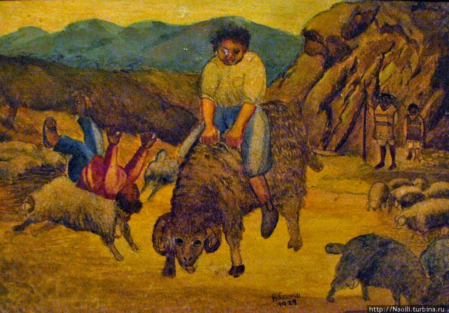 1895, в 7 лет я мечтал стать всадником и я подружился с пастухами чтобы они разрешали мне  садиться верхом на барашков Мехико, Мексика