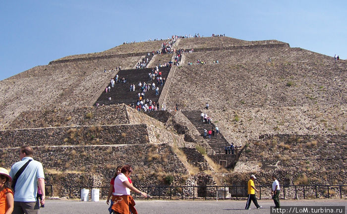 Пирамида Солнца Теотиуакан пре-испанский город тольтеков, Мексика