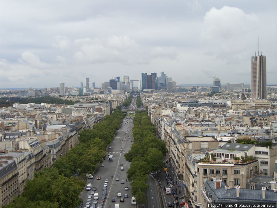 С Триумфальной арки Париж, Франция