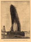Нефтяной фонтан Горного товарищества, бивший в сентябре 1887 г.
