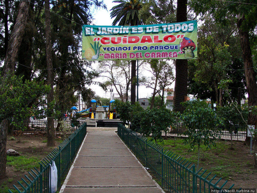 Парк, какие встречаются через 0,5-1 км Мехико, Мексика