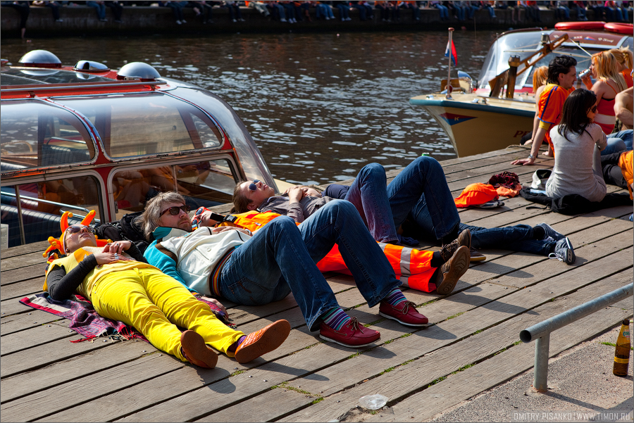 День королевы. Голландцы явно умеют отдыхать! Амстердам, Нидерланды