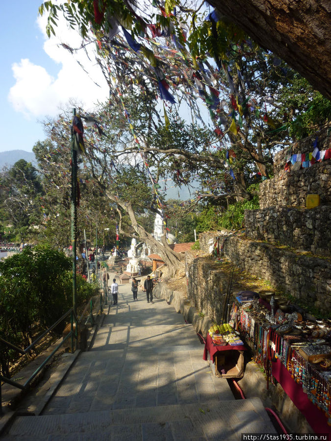 Катманду. Храмовый комплекс Сваямбунатх. Дорога из храма. Катманду, Непал