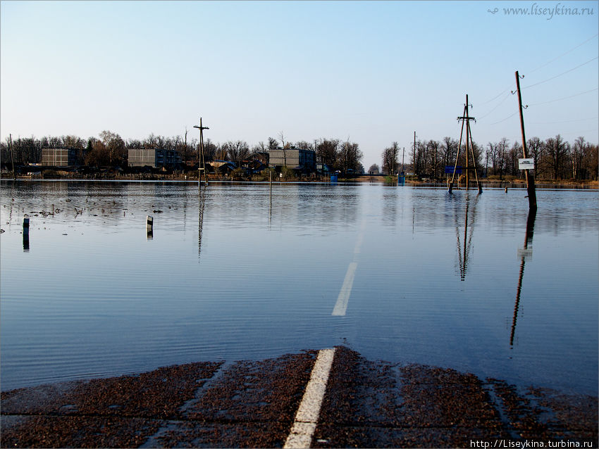 Разлив Оки в районе Белоомута Белоомут, Россия