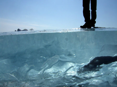 Глубина льда Усть-Баргузин, Россия
