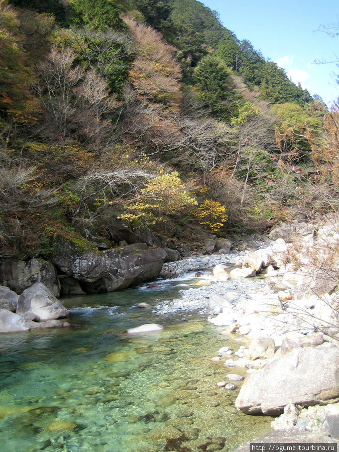 Остюда начинаются виды реки и ущелья Префектура Нагано, Япония