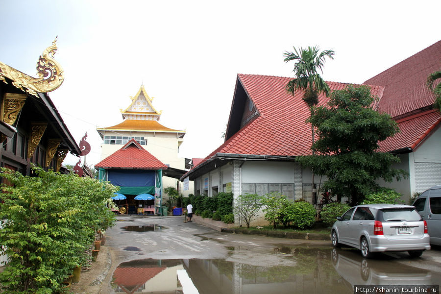 Храм — слева, здание музея — справа Чиангмай, Таиланд