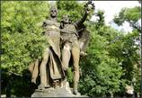 Скульптура Йозефа Мыслбека Забой и Славой раньше украшала мост Палацкого