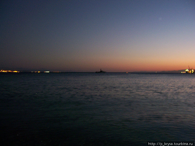 Закат на красном море Эйлат, Израиль