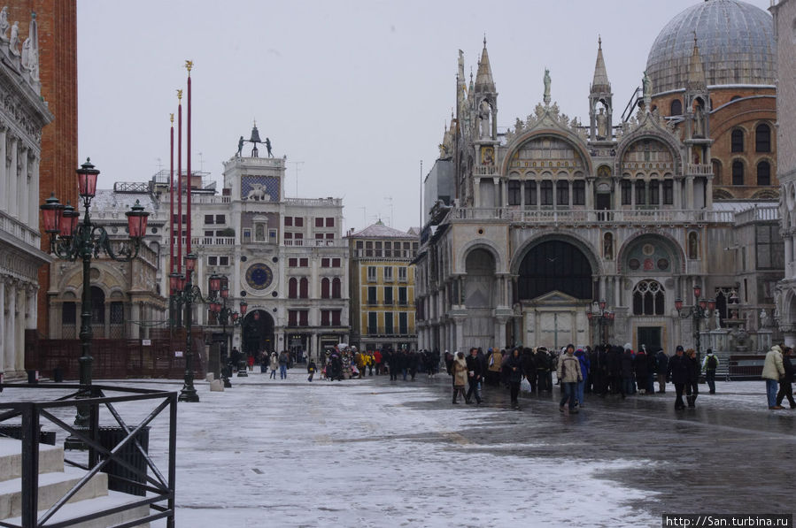 И Сан Марко в снегу Венеция, Италия