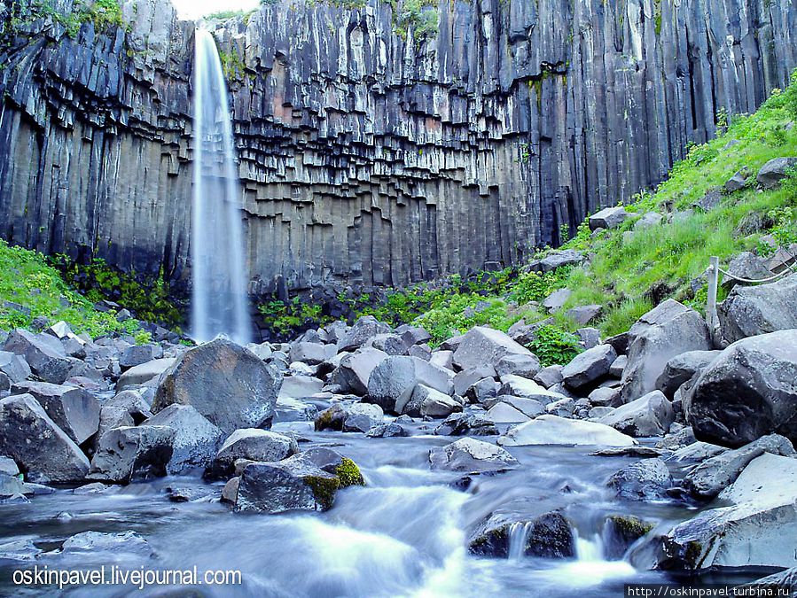 Фотоприключения в Исландии. Лагуна и водопад Свартифосс Свартифосс водопад, Исландия