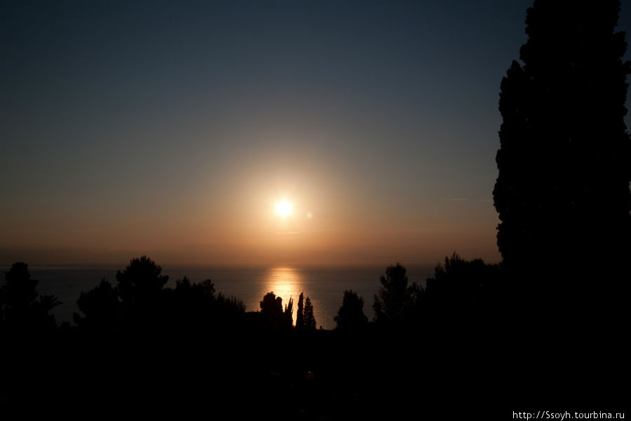 Закат над Ионическим морем. Сиракуза, Италия
