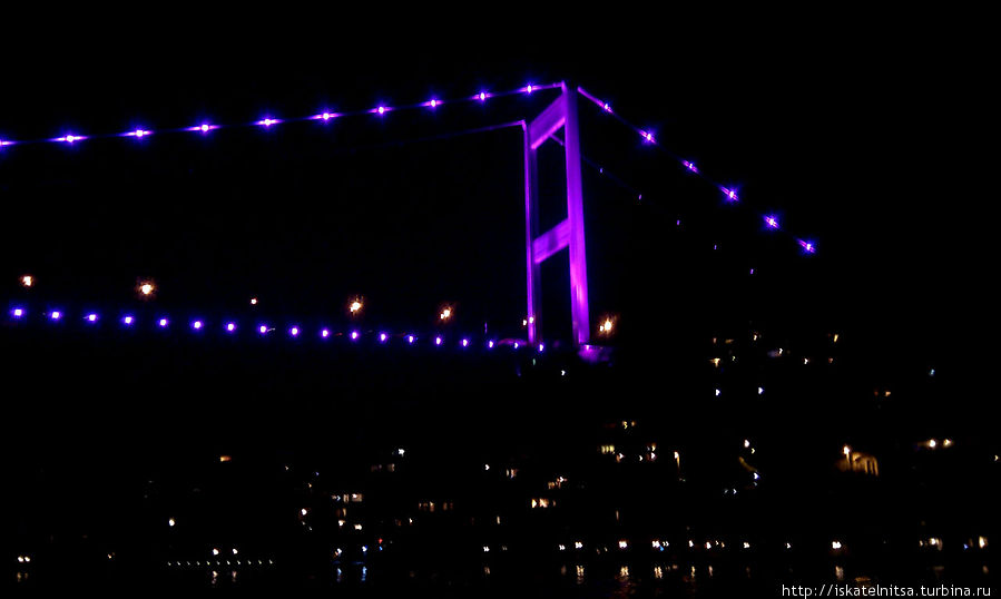 Мост ночью Стамбул, Турция