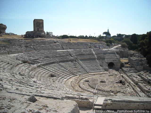 Греческий театр в Сиракузах. Датируется начало пятого века до н.э. Сицилия, Италия