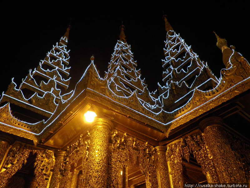 Ночной Шведагон Янгон, Мьянма