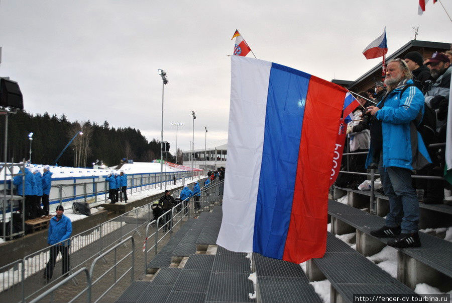 Стадион удивил огромным количеством российских болельщиков Нове-Место-на-Мораве, Чехия