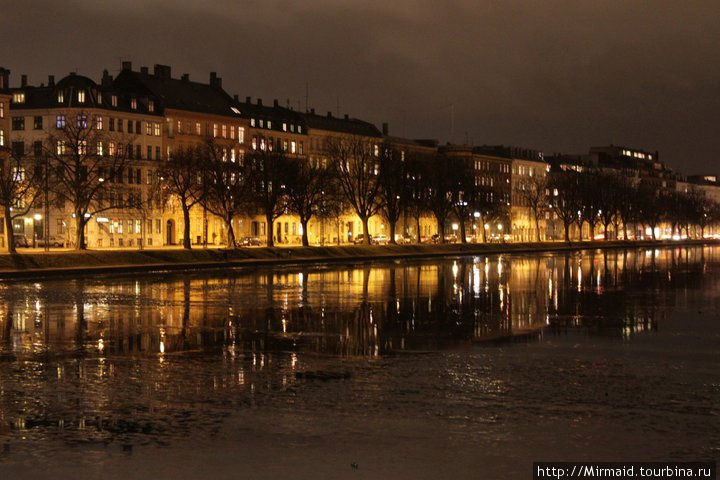 Ночной Копенгаген Копенгаген, Дания
