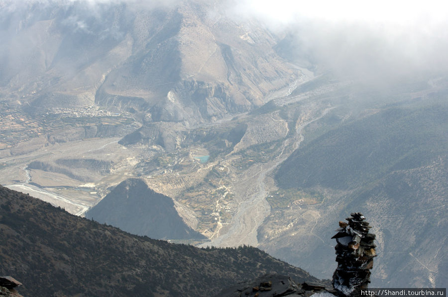 Вид на долину Кали Гандаки Зона Дхавалагири, Непал