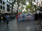 На Рамбла. Демонстрация  за независимость Барселоны.